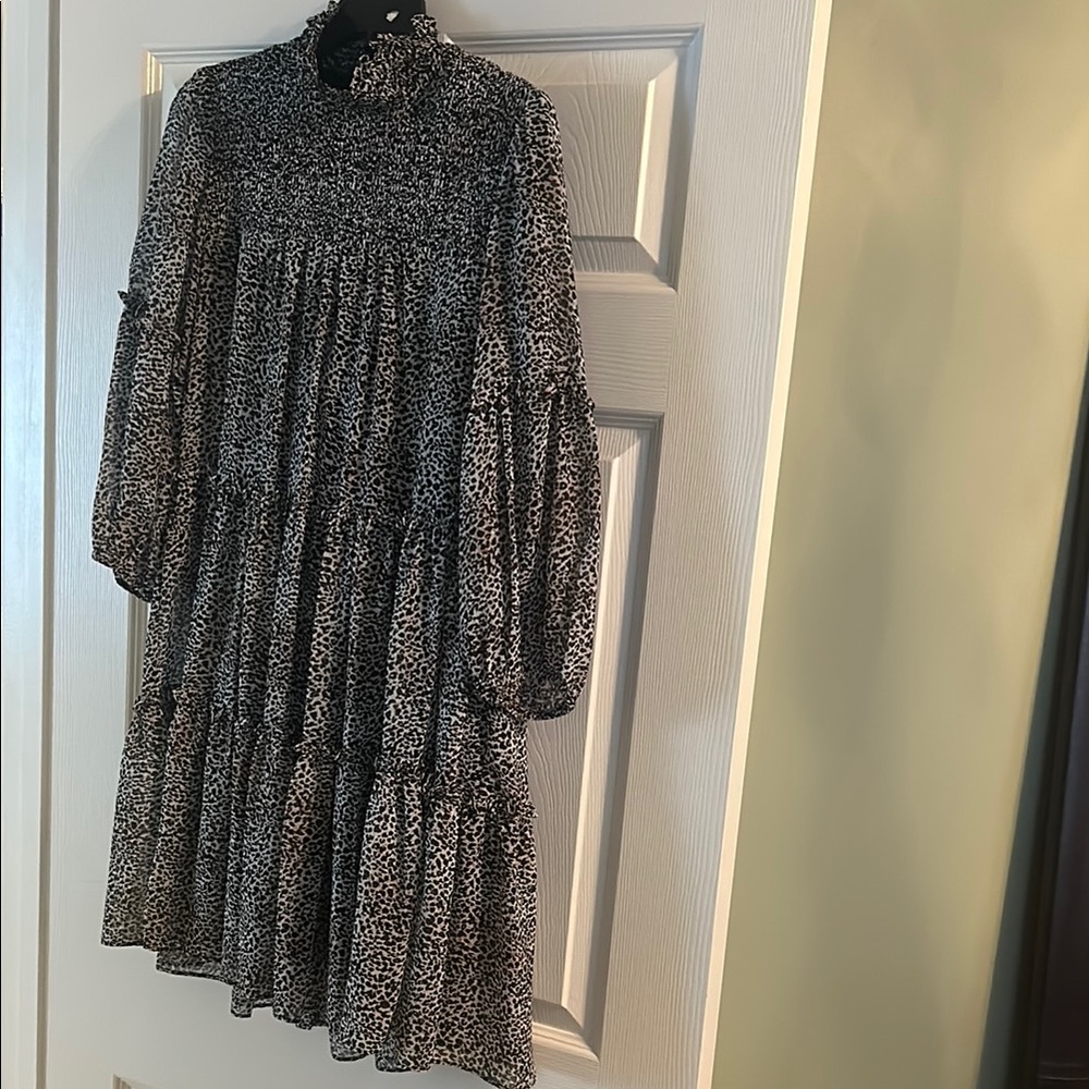 Elegant Black and White Women's Dress